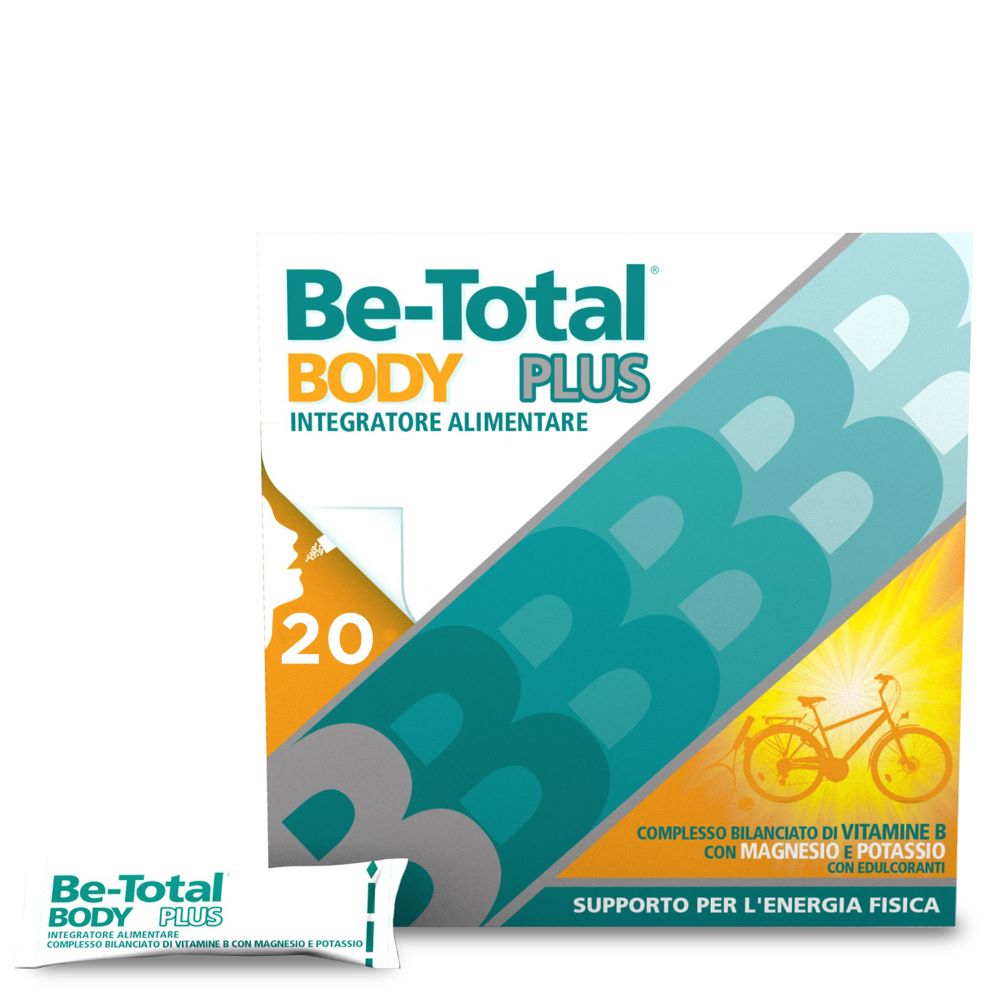 Be-total body plus integratore alimentare vitamina b magnesio potassio per  adulti 20 bustine